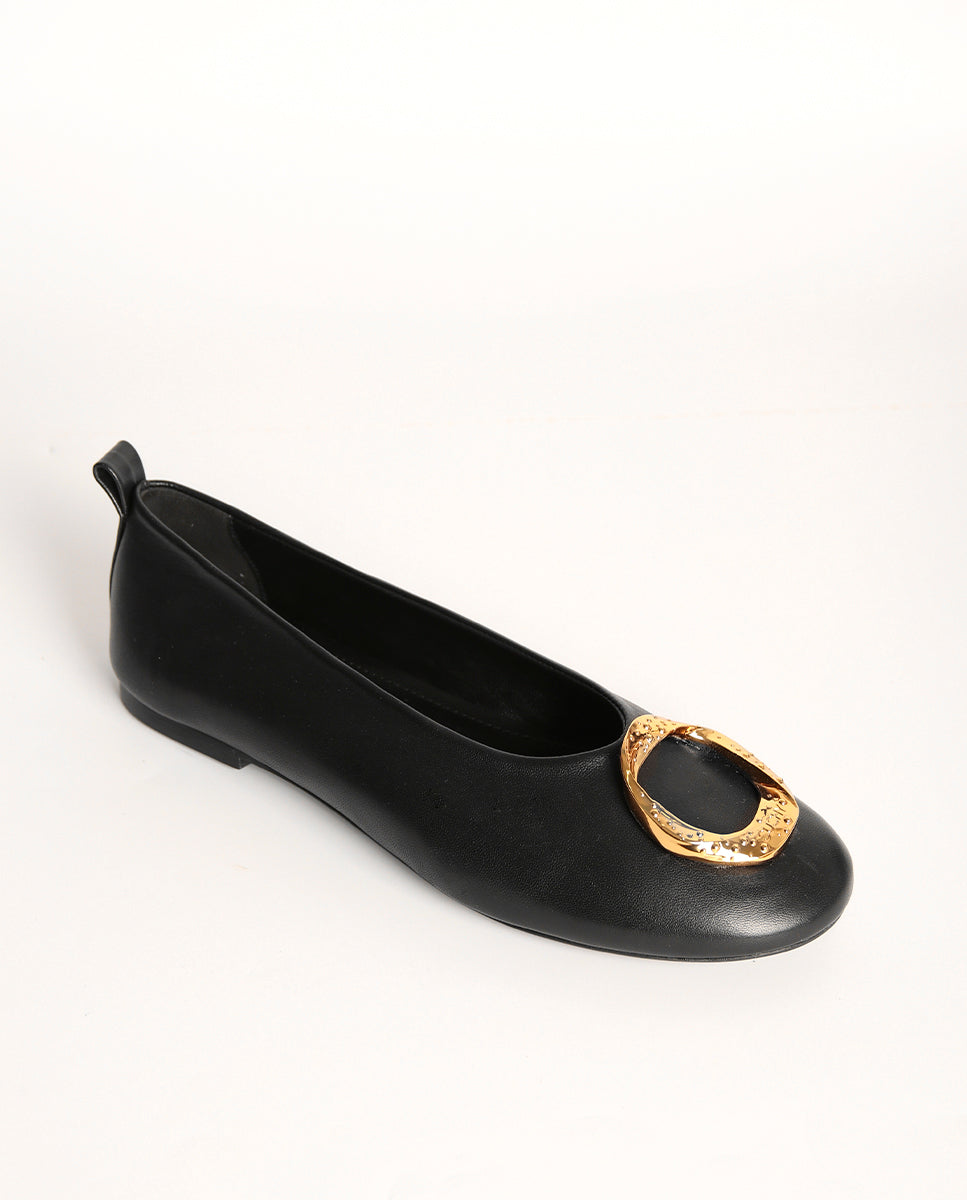 Bailarinas Noa Black oro 24K