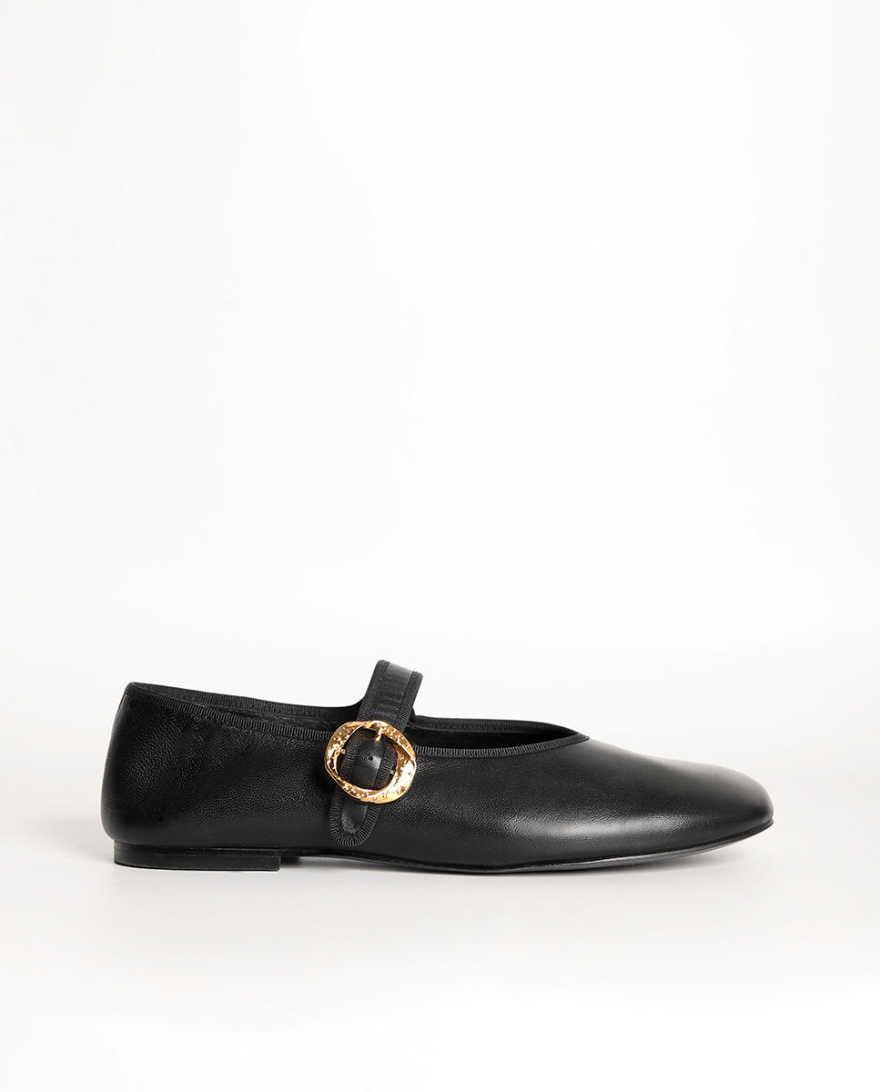 Bailarinas Olivia Black oro 24K