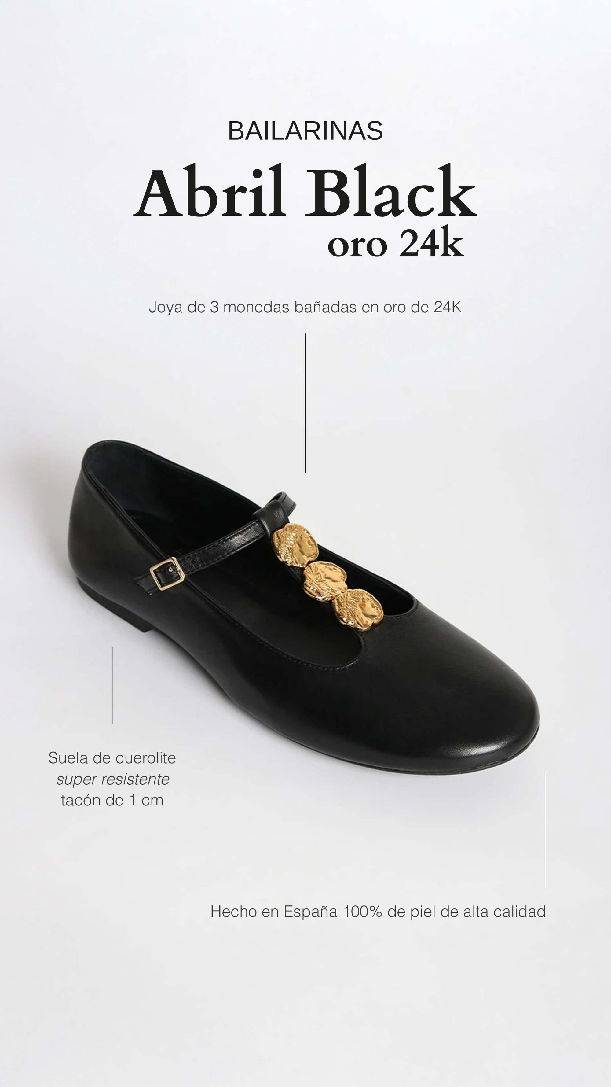 Bailarinas Abril Black oro 24 K - cuchy.es