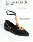 Bailarinas Helena Black oro 24 K - cuchy.es