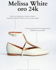 Bailarinas Melissa White oro 24 K - cuchy.es