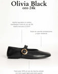Bailarinas Olivia Black oro 24K - cuchy.es