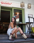 Western leather boot | Molly Saddle & Beige