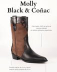 Bota Molly black y coñac - cuchy.es