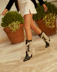 Botas Amelie Black y Beige - cuchy.es