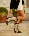 Botas Amelie Black y Beige - cuchy.es