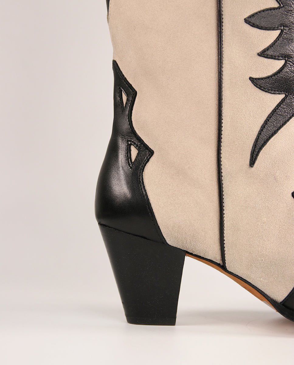 Botas Amelie Black y Beige - cuchy.es