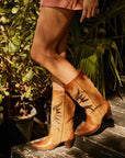 Botas Amelie caramelo y bronze - cuchy.es