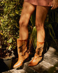 Botas Amelie caramelo y bronze - cuchy.es