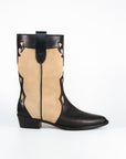 Botas Molly Black y Beige - cuchy.es