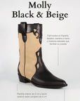 Botas Molly Black y Beige - cuchy.es