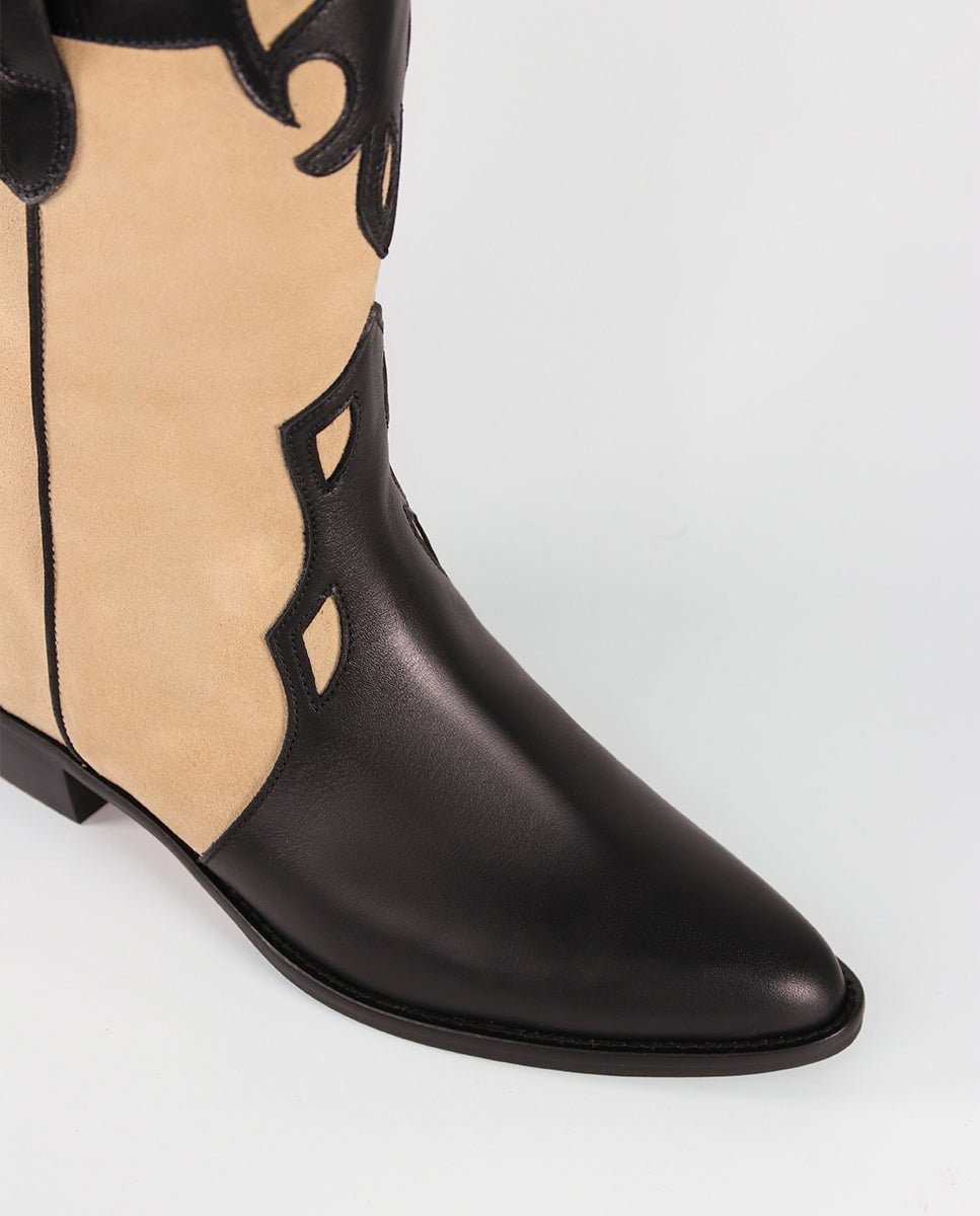 Botas Molly Black y Beige - cuchy.es