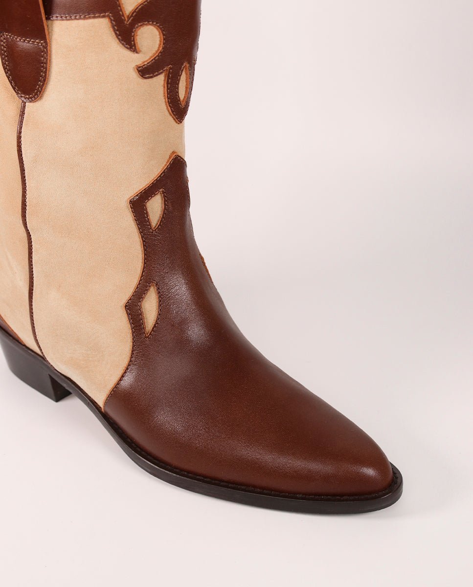 Botas Molly choco & Beige - cuchy.es