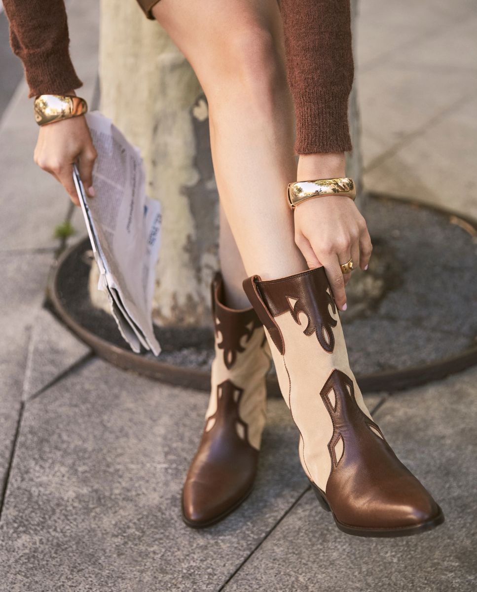 Botas Molly choco & Beige - cuchy.es