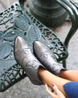 Silvia Metal Silver Ankle Boots