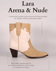 Botines Lara Arena & Nude - cuchy.es