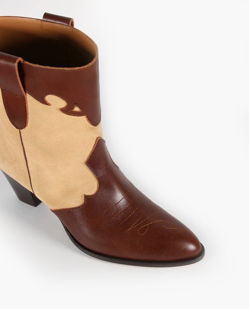 Botines Lara marrón & Beige - cuchy.es