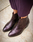 Botines Silvia Metal Burgundy - cuchy.es