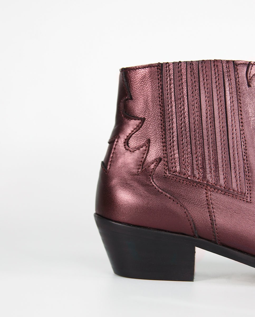 Botines Silvia Metal Burgundy - cuchy.es