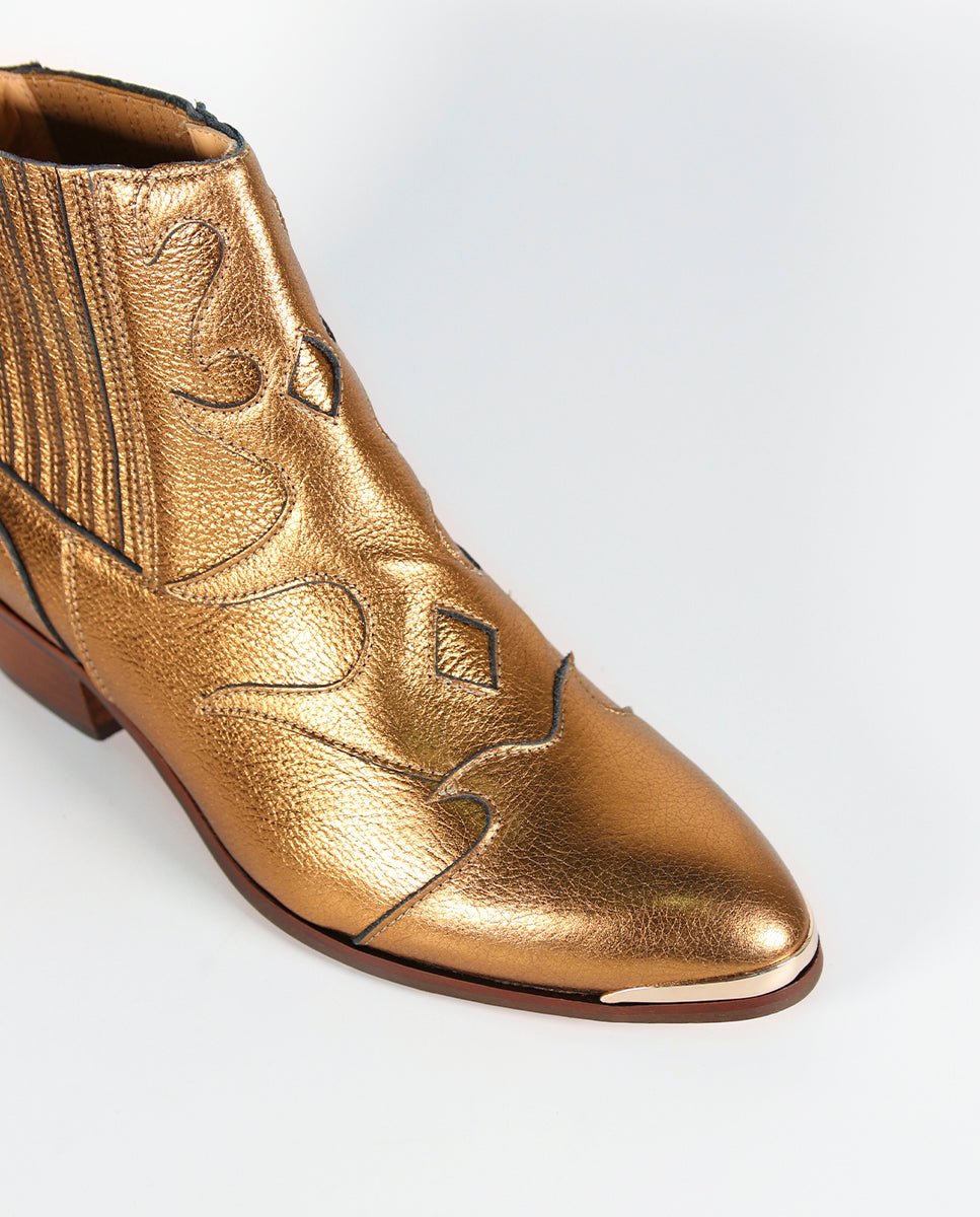 Botines Silvia Metal Gold - cuchy.es