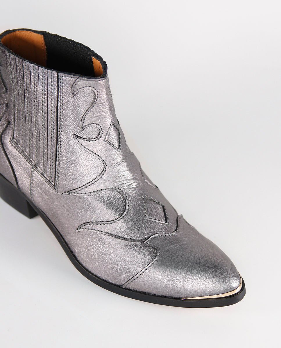 Botines Silvia Metal Silver - cuchy.es