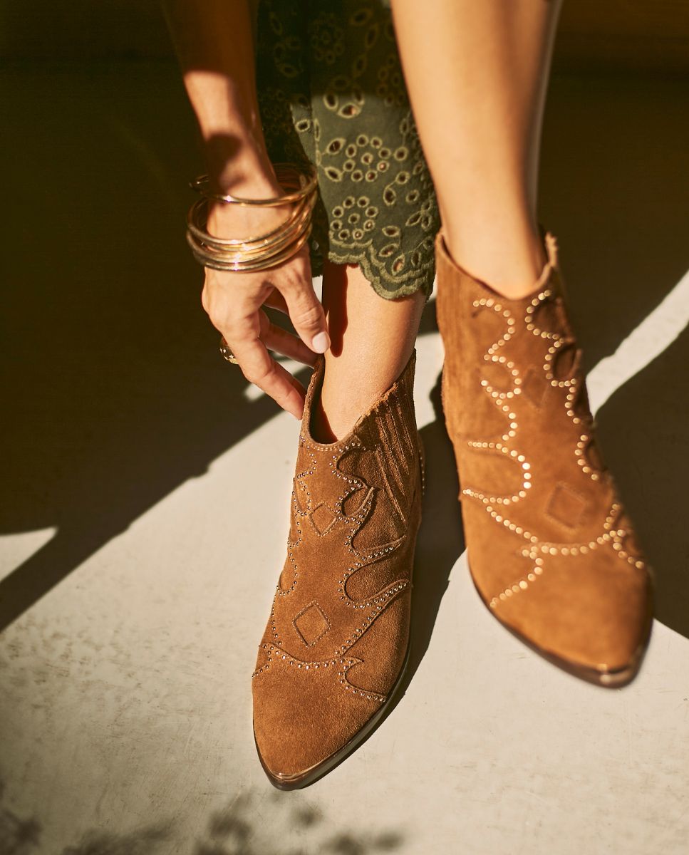 Botines Silvia Punk Chestnut - cuchy.es