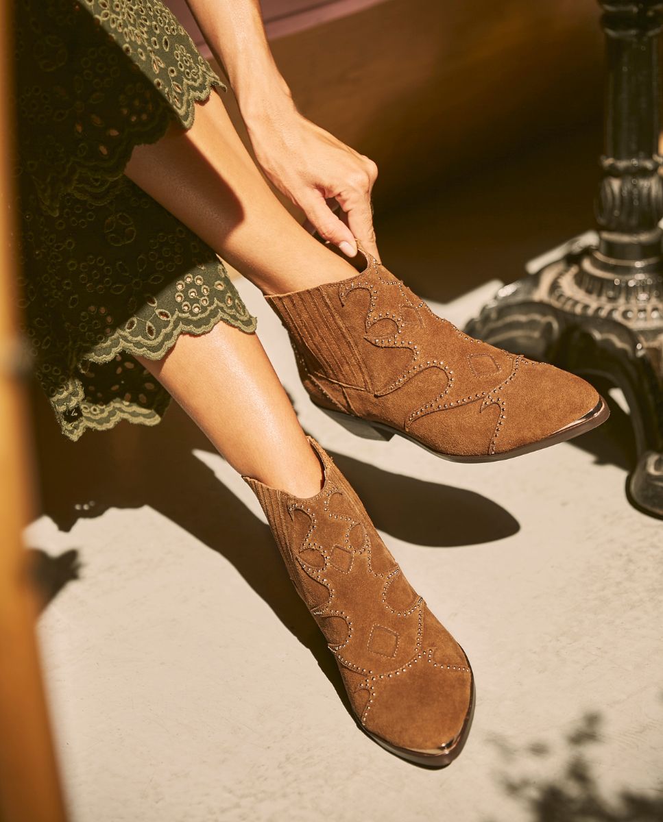 Botines Silvia Punk Chestnut - cuchy.es