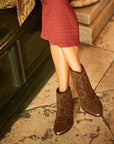 Botines Silvia Punk Coñac - cuchy.es