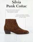 Botines Silvia Punk Coñac - cuchy.es