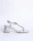 Sandalia de tacón Aura Silver - cuchy.es