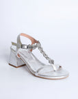 Sandalia de tacón Aura Silver - cuchy.es