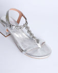 Sandalia de tacón Aura Silver - cuchy.es