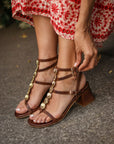 Sandalia de tacón Vesta Choco - cuchy.es