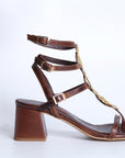 Sandalia de tacón Vesta Choco - cuchy.es