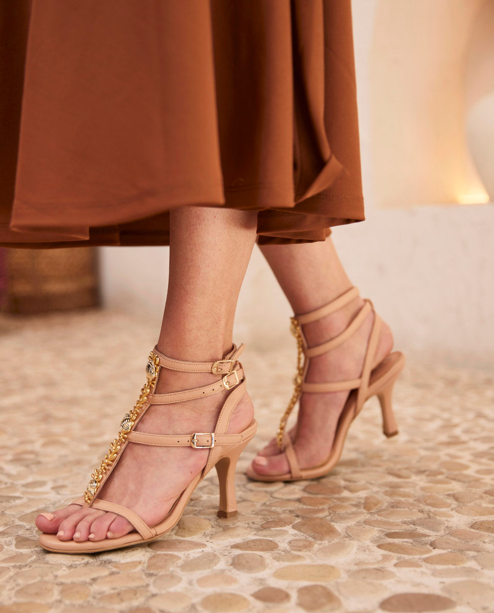 Sandalias de tacón Cornelia Nude