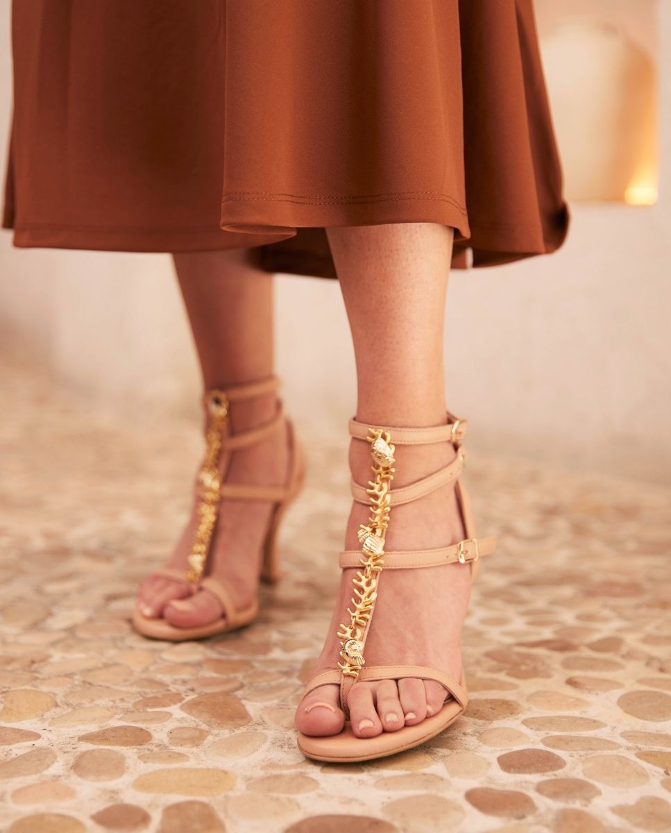 Sandalias de tacón Cornelia Nude
