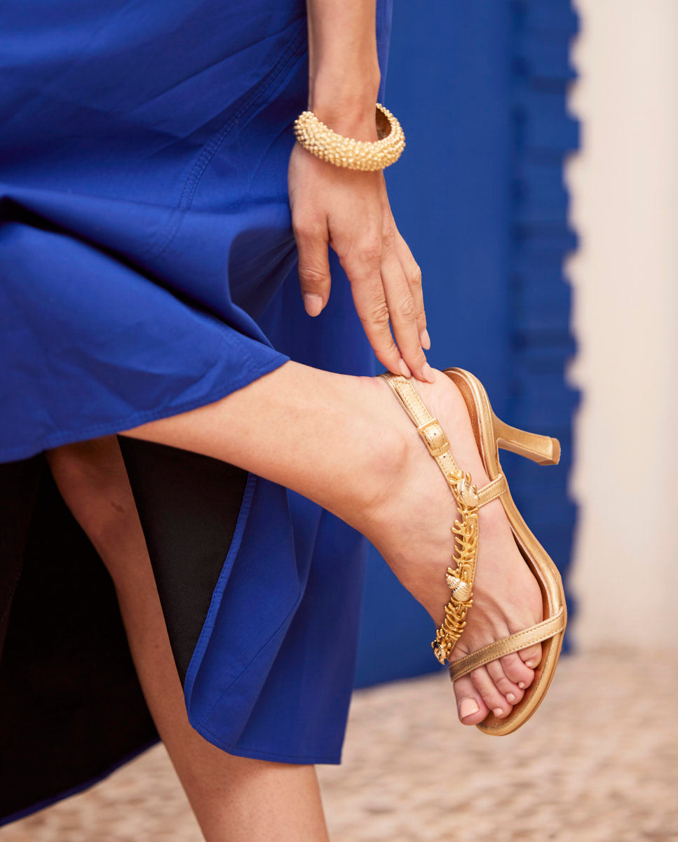 Sandalias de tacón Octavia Gold