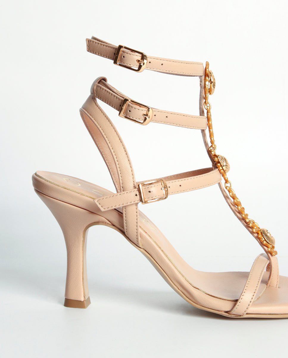 Sandalias de tacón Cornelia Nude