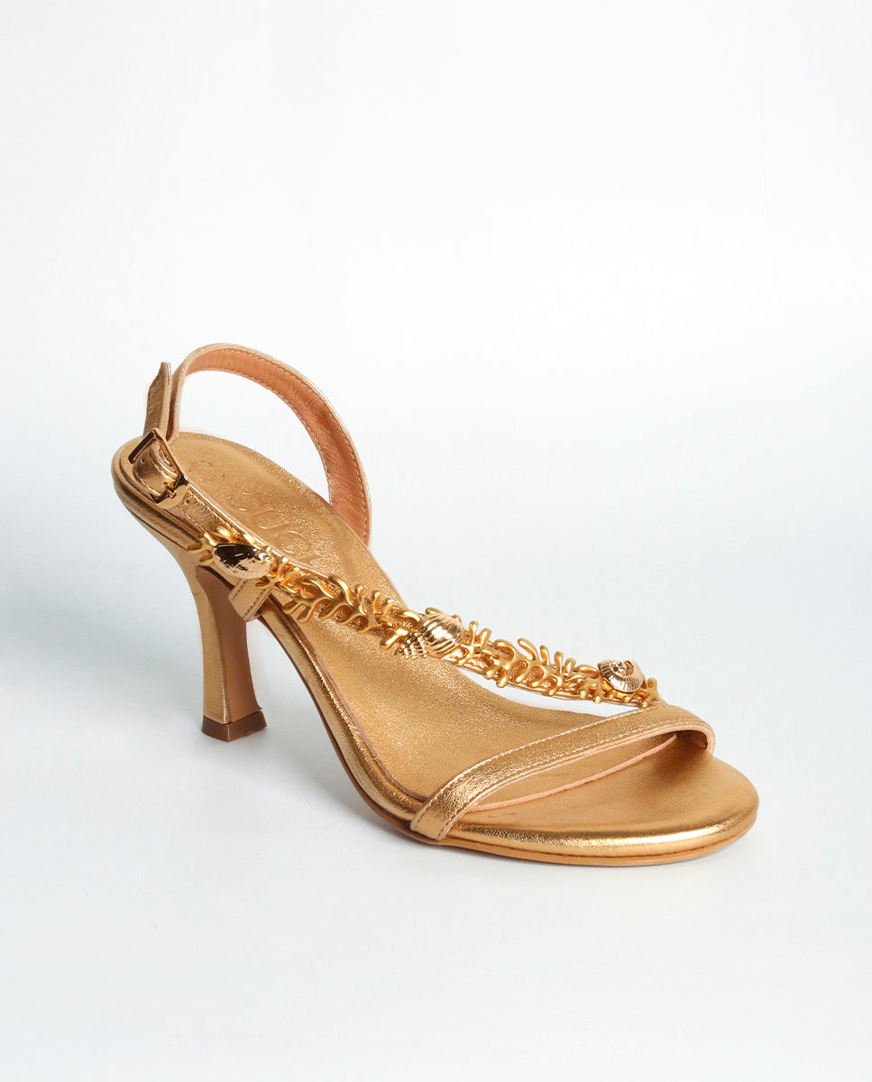 Sandalias de tacón Octavia Gold