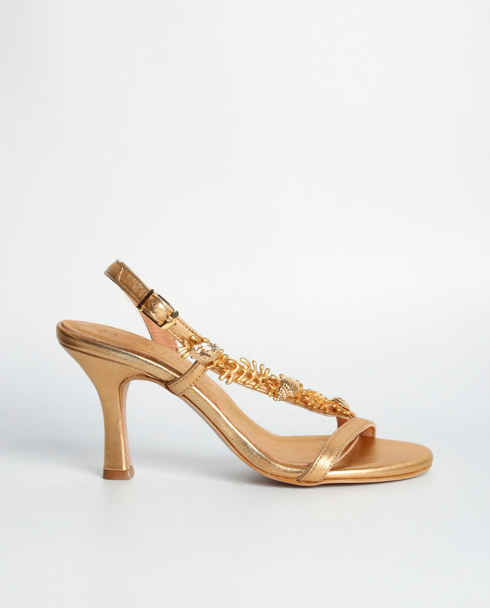 Sandalias de tacón Octavia Gold