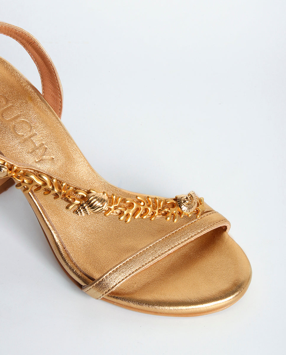 Sandalias de tacón Octavia Gold