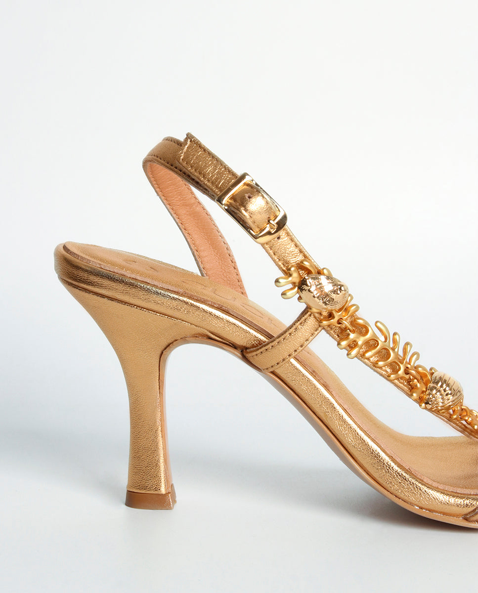 Sandalias de tacón Octavia Gold