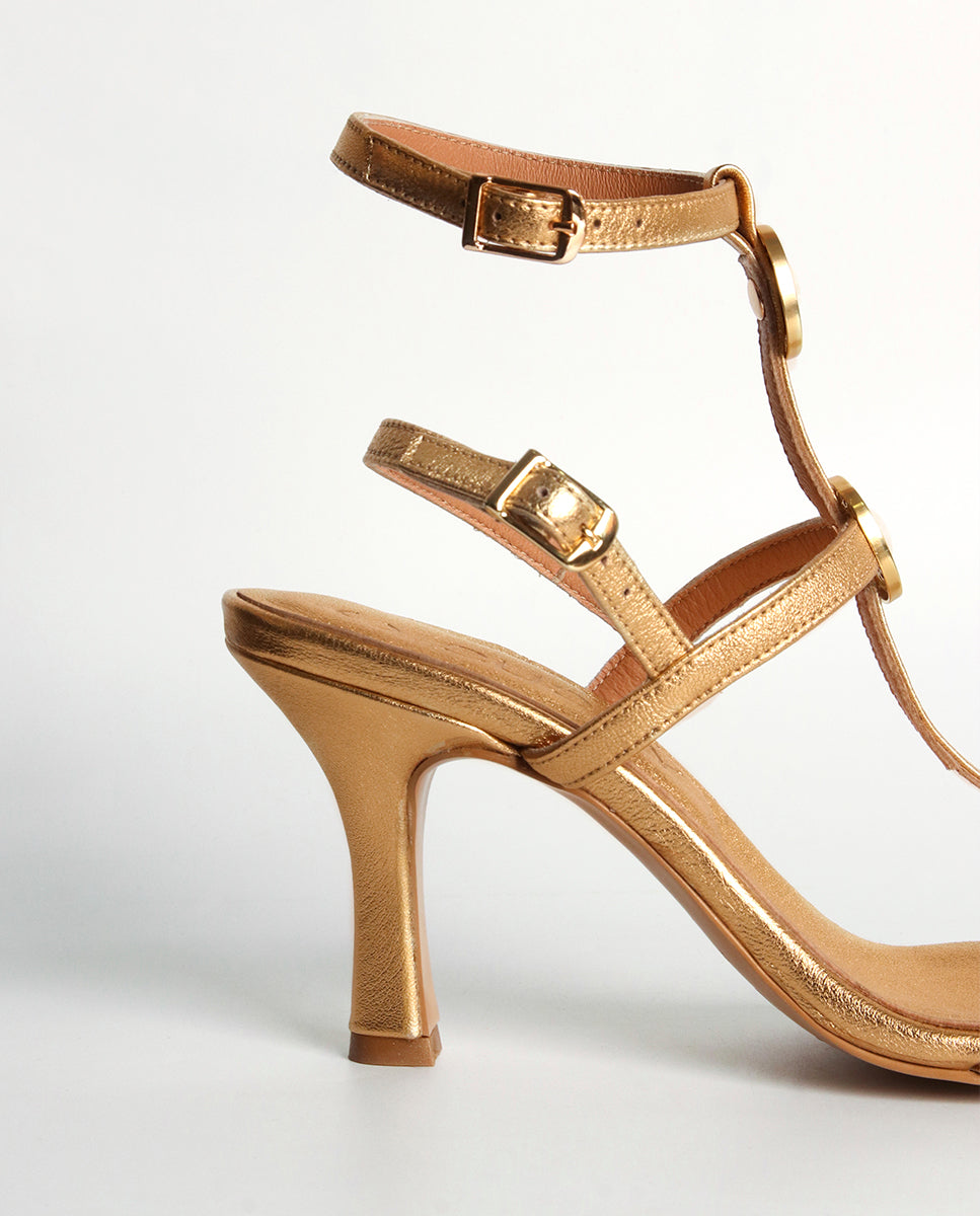 Sandalias de tacón Penelope Gold