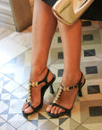 Sandalias de tacón Aura Black - cuchy.es