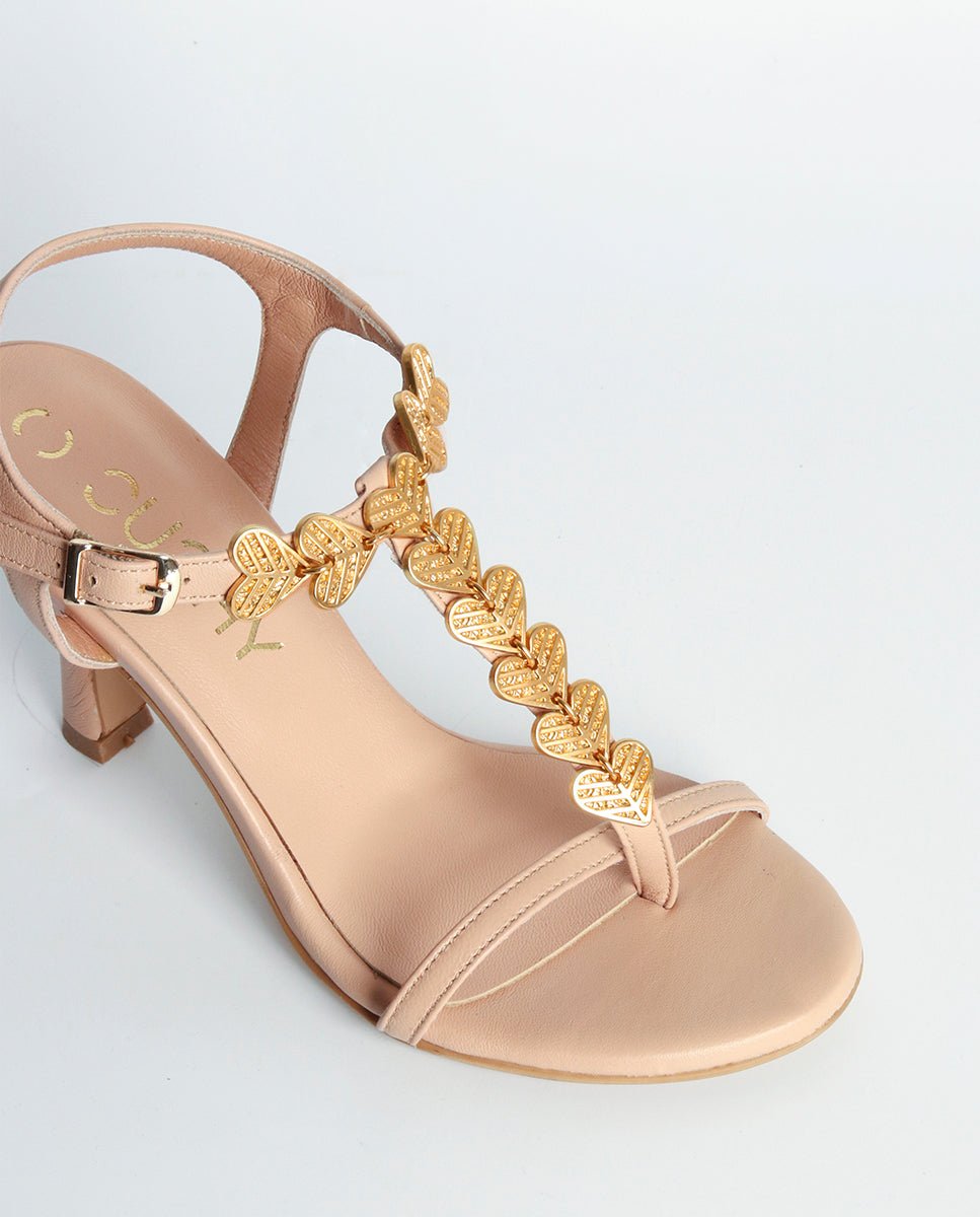 Sandalias de tacón Aura Nude - cuchy.es
