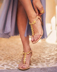 Sandalias de tacón Aura Nude - cuchy.es