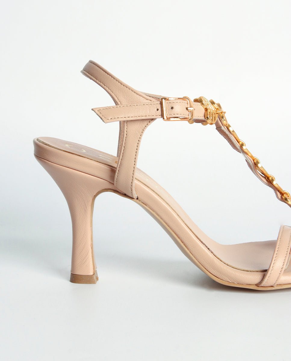 Sandalias de tacón Aura Nude - cuchy.es