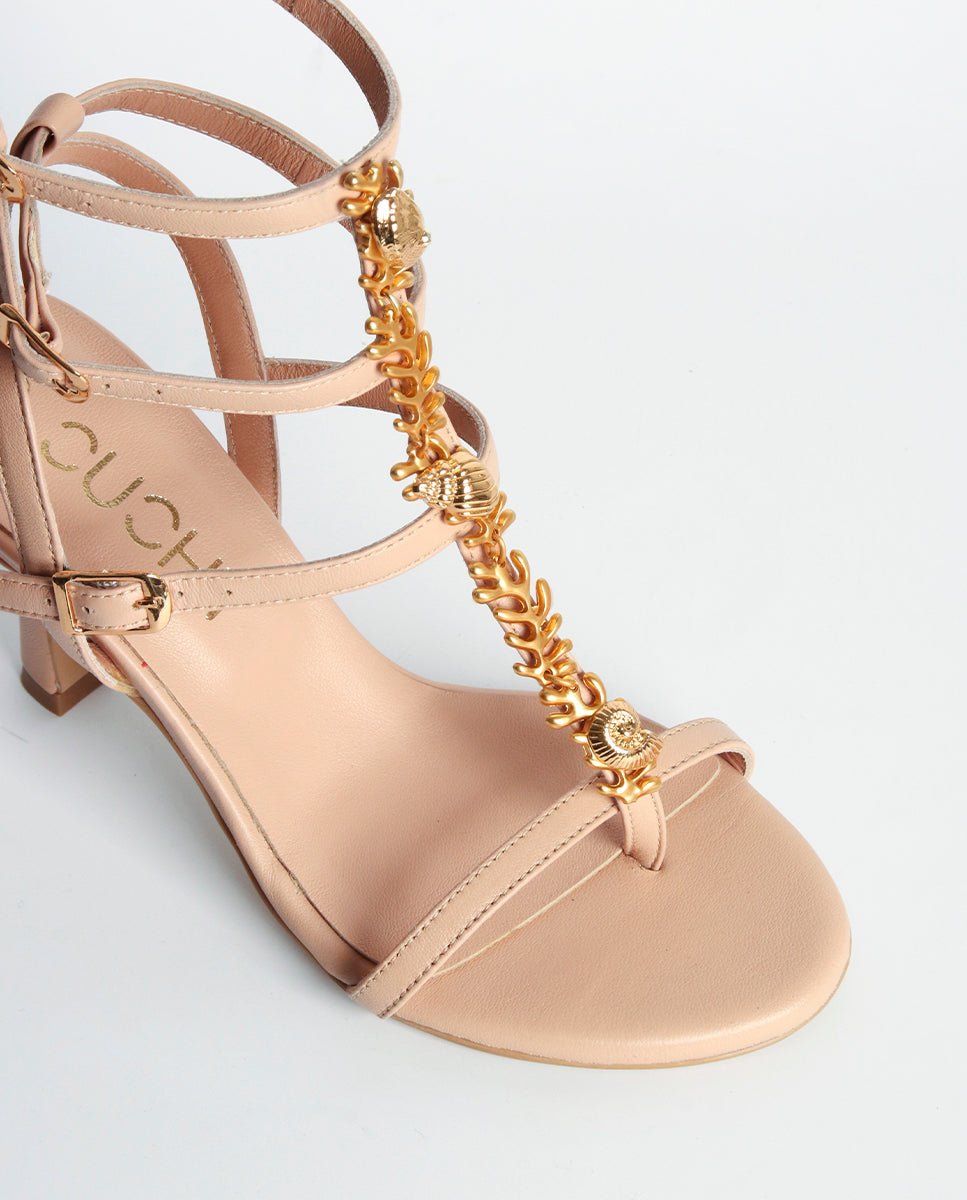 Sandalias de tacón Cornelia Nude - cuchy.es