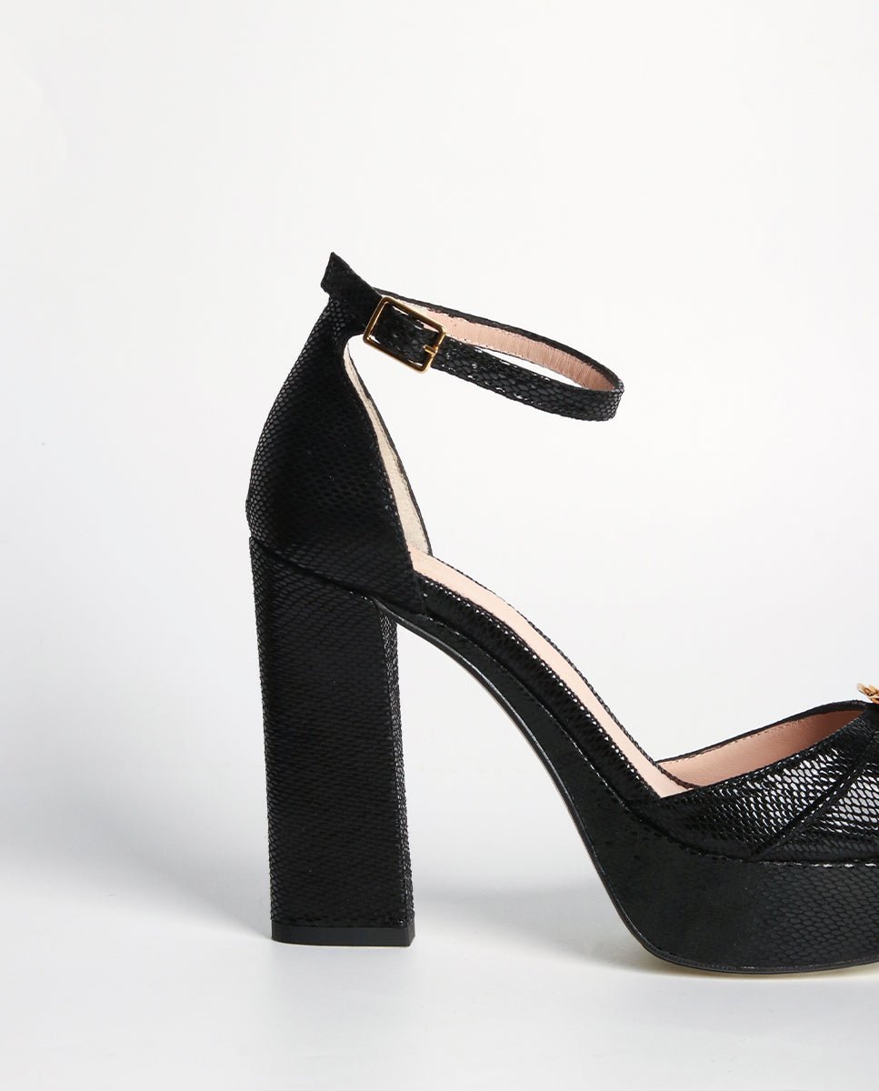 Sandalias de tacón Fátima Black - cuchy.es