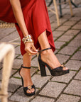 Sandalias de tacón Fátima Black - cuchy.es